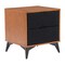 Homeroots 21" Walnut Wood and Steel Two Drawer Nightstand 668547 - alternate 10
