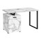 Homeroots 47" White and Black Wood and Metal Sled Computer Desk 489908 - alternate 1