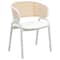 Leisuremod Ervilla Dining Chair with White Powder Coated Steel Legs and Wicker Back, White, 2PK ECW-20W2 - alternate 10
