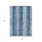Homeroots 8' X 10' Blue And Gray Striped Washable Indoor Outdoor Area Rug 617839 - alternate 7