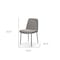 Homeroots Gray and Black Upholstered Fabric And Metal Dining Side Chair 605884 - alternate 4