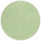 Homeroots 8' Mint Green And Ivory Round Geometric Washable Indoor Outdoor Area Rug 610831 - alternate 9