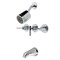Kingston Brass Triple-Handle Tub and Shower Faucet with Knurled Handle, Polished Chrome KBX8131KNL - alternate 1