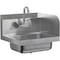 Amgood Stainless Steel Wall Mounted Hand Sink 17 in. x 15 in. with Right Side Splash and Gooseneck Faucet SINK HS-17SS-R-Z - alternate 1