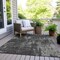 Homeroots 9' X 12' Black And Ivory Geometric Washable Indoor Outdoor Area Rug 594525 - alternate 9