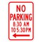 Sign Solutions Usa Parking Sign, 12 in W, Aluminum Sign, White DUS10DWT1218R7-2aL - alternate 1