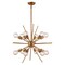 Vaxcel Estelle 12-Light 27.5 in W Brass Gold Mid-Century Modern Sputnik Pendant Ceiling Fixture P0228R - alternate 1