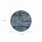 Homeroots 8' Blue And Navy Blue Round Abstract Washable Indoor Outdoor Area Rug 610428 - alternate 9