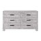 Homeroots 59" Gray Wood Six Drawer Double Dresser 564677 - alternate 6