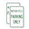 Signmission Motorcycle Parking Only, 18'' X 24'' 2 Signs, Heavy Gauge Aluminum, 2PK A-1824-2PACK-23868 - alternate 1