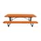 Leisure Craft 8' Standard Picnic Table, Perforated Metal, Portable, Orange T8XPP-PERF-ORANGE - alternate 1