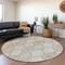 Homeroots 8' Taupe Beige And Khaki Round Floral Medallion Washable Indoor Outdoor Area Rug 614637 - alternate 7