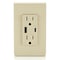 Leviton USB Receptacle, 15 A, Ivory T5634-I - alternate 6