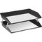 Acrimet Facility 2 Tier Letter Tray Side Load Letter Size A4 Desktop File Organizer Plastic Black 253.4 - alternate 6