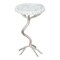 Homeroots 22" Silver And White Marble Round End Table 556507 - alternate 9