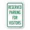 Signmission Reserved Parking For Visitors, Heavy-Gauge Aluminum, 18" x 24", A-1824-24784 A-1824-24784 - alternate 1
