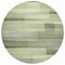 Homeroots 8' Green And Ivory Round Striped Washable Indoor Outdoor Area Rug 630989 - alternate 6