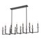Z-Lite Gaultier Matte Black+Modern Gold 12 Light Linear Chandelier 6100-12L-MB - alternate 1