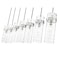 Z-Lite Fontaine 7 Light Linear Chandelier, Brushed Nickel, 56.75 In W 7002P5-7L-BN - alternate 6