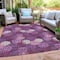 Homeroots 9' X 12' Eggplant Lavender And Ivory Polka Dot Washable Indoor Outdoor Area Rug 594230 - alternate 9
