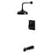 Kingston Brass Single-Handle Pressure Balanced Tub and Shower Faucet, Matte Black KB6340CML - alternate 1