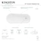 Kingston Brass 67" Acrylic Oval Single Slipper Pedestal Tub with Drain, No Faucet Drillings, Glossy White VTSS672929 - alternate 4
