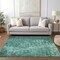 Homeroots 8' X 10' Teal Blue Ikat Washable Indoor Outdoor Area Rug 577004 - alternate 9
