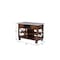 Homeroots Brown And Silver 48in Rolling Kitchen Cart With Storage 285820 - alternate 5