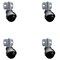 Service Caster 2 Inch Flat Black Polyolefin Ball Caster - Side Mount Bracket - SCC, 4PK SCC-GR01S20-POS-FB-716-4-CB180-4 - alternate 1