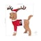 Sunjoy 34 in. Christmas Lighted Fabric Dog, 3D Tinsel Santa Dog Outdoor Garden Yard Lawn D116019500 - alternate 7