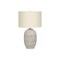 Homeroots 24" Cream Geometric Table Lamp With Cream Drum Shade 545858 - alternate 1