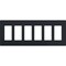 Lutron Designer Wall Plates, Number of Gangs: 6 Thermoset, Gloss Finish, Black CW-6-BL - alternate 1