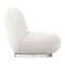 Homeroots 30" White and Silver Boucle Slipper Chair 520663 - alternate 9