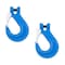 Mytee Products Heavy Duty Grade 100 1/2 in Clevis Sling Hook with Latch - 15000 LBS WLL, Blue, 2PK SH12-G100x2 - alternate 1