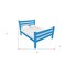 Homeroots Caribbean Blue Solid Wood Queen Bed Frame 548161 - alternate 7