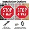 Signmission Stop 4-way, 10 inch X 10 inch, Aluminum Metal Signs, 2PK OC-A-2PACK-10-8 - alternate 6