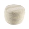 Homeroots 18" Natural And Ivory Cotton Blend Round Striped Pouf Ottoman 551564 - alternate 9