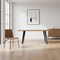 Homeroots 72" Natural and Black Solid Wood and Iron Frame Base Dining Table 640704 - alternate 5