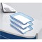Acrimet Facility 3 Tier Letter Tray Front Load Size Desktop File Organizer Plastic Clear Blue 265.2 - alternate 6