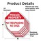 Signmission Private Property No Trespassing No, 4 inch X 4 inch, Vinyl Decal, 5PK OC-D-5PACK-4-158 - alternate 4