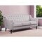 Homeroots 73" Cream Fabric Sofa With Dark Brown Legs 318824 - alternate 5