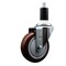 Service Caster 4'' SS Maroon Poly Wheel Swivel 1-3/8'' Expanding Stem Caster SCC-SSEX20S414-PPUB-MRN-138 - alternate 1
