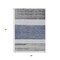 Homeroots 3' X 5' Denim Blue Ivory And Gray Abstract Washable Indoor Outdoor Area Rug 615260 - alternate 9