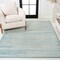 Jonathan Y Khalil Modern Berber Stripe Turquoise/Cream 4 ft. x 6 ft. Area Rug MOH207D-4 - alternate 1