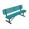 Leisure Craft 6' Standard Bench With Back, Perforated Metal, Portable, Teal B6WBP-PERF-TEAL - alternate 1