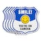 Signmission Smile You're On Camera Shield Sign Smile, 12 inch X 12 inch, Aluminum Metal Sign, 5PK SHI-A-5Pack-12-463 - alternate 1