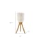 Homeroots 23" Natural Solid Wood Tripod Table Lamp With White Ribbed Glass Shade 524623 - alternate 7