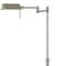 Homeroots 61" Nickel Metal Adjustable Swing Arm Floor Lamp With Gray Shade 526276 - alternate 6