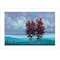 Homeroots Two Red Trees 1 White Framed Print Wall Art 405598 - alternate 1