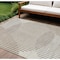 Homeroots 10' X 14' Beige And Ivory Geometric Washable Indoor Outdoor Area Rug 597606 - alternate 1